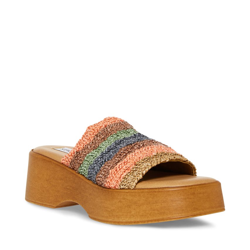 Sandalias de Plataforma Steve Madden Slinky30 Natural Mujer Multicolor | ES HZ091E